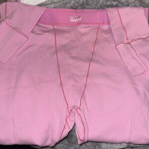 Skims Stretch Cotton Rib Leggings- Bubblegum